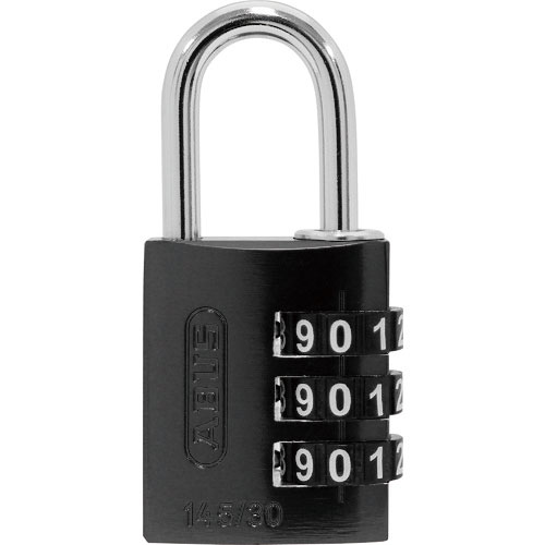 ＡＢＵＳ　ナンバー可変式ダイヤル錠　１４５－ＢｉｇＤ／３０　ＢＬＡＣＫ　幅３１ｍｍ　ツル径５ｍｍ　ブ＿