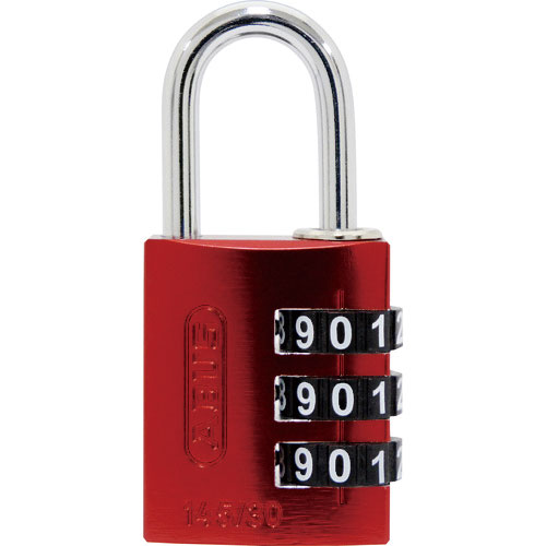 ＡＢＵＳ　ナンバー可変式ダイヤル錠　１４５－ＢｉｇＤ／３０　ＲＥＤ　幅３１ｍｍ　ツル径５ｍｍ　レッド＿