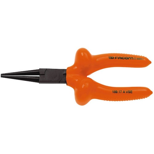 ＦＡＣＯＭ　絶縁工具　ラウンドノーズプライヤ　１７０ｍｍ＿