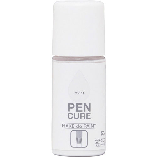 ニッぺ ペンキュア HAKE de PAINT セミグロス 50ml ホワイト 190001-50_
