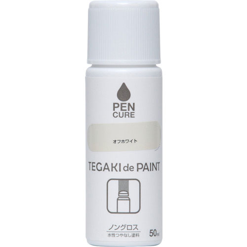 ニッぺ ペンキュア TEGAKI de PAINT ノングロス 50ml オフホワイト 191001_