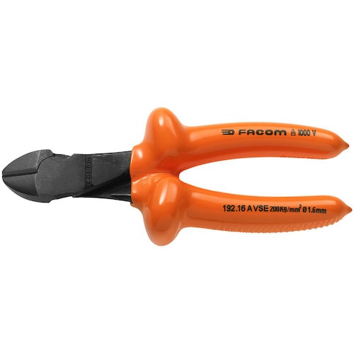 ＦＡＣＯＭ　絶縁工具　ダイアゴナルカッター　１８５ｍｍ＿