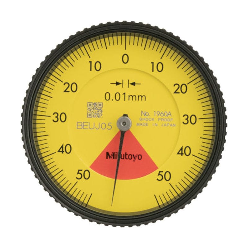 ミツトヨ　小形ダイヤルゲージ（１回転未満・バックプランジャータイプ）　測定範囲０～１ｍｍ　最小表示０＿