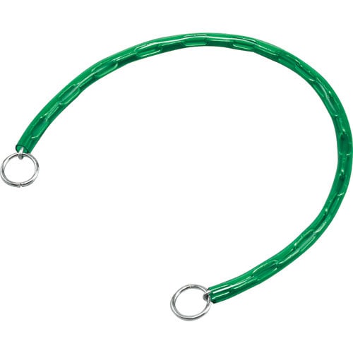 緑十字　チェーンロック（錠別売タイプ）　緑　チェイン－６０Ｇ　長さ６００ｍｍ　両端リング付＿