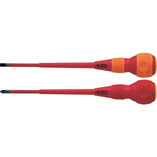 ベッセル　ボールグリップ絶縁ドライバー２本組　＋２／－６×１５０ｍｍ　各１本　２０２ＰＳ－２＿