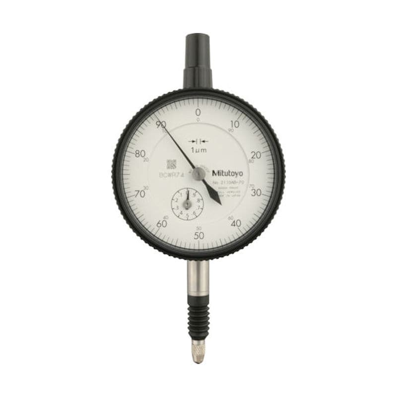 ミツトヨ　標準形ダイヤルゲージ（平裏ぶた・防水タイプ）　測定範囲０～１ｍｍ　最小表示０．００１ｍｍ　＿