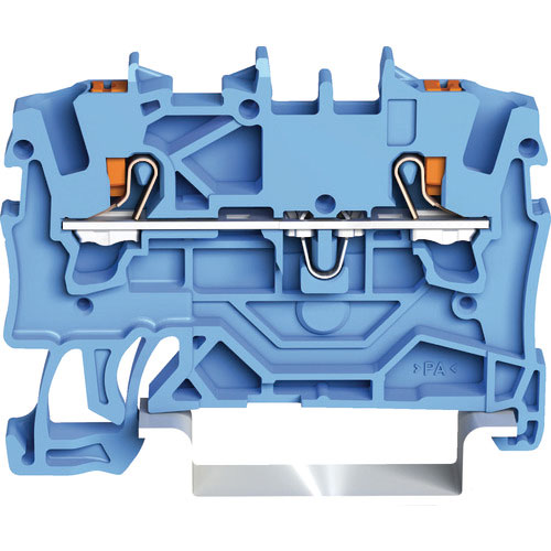 ＷＡＧＯ　プッシュボタン操作タイプ　スプリング式中継端子台２２０１シリーズ２線式用＿