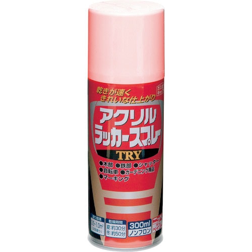 ニッぺ アクリルラッカースプレーTRY 300ml ピンク 222T006-300_