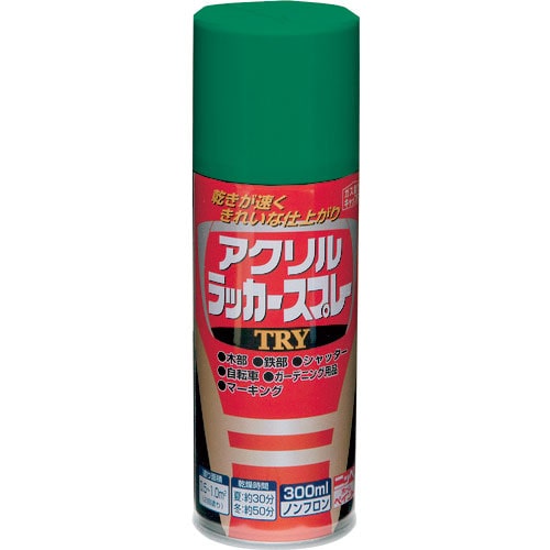 ニッぺ　アクリルラッカースプレーＴＲＹ　３００ｍｌ　ディープグリーン　２２２Ｔ０１３－３００＿