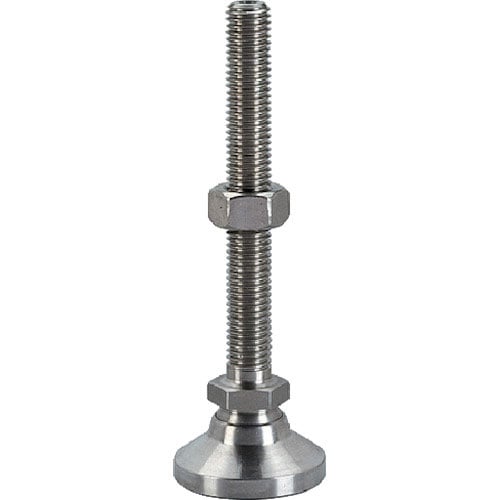 ＨＡＬＤＥＲ　レべリングパッド　パッド、オネジ付　ボール部　ＳＵＳ　耐荷重１６ｋＮ　呼びＭ１０　長さ＿