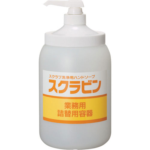 サラヤ　スクラビン専用　詰替ポンプ付ボトル１．２ｋｇ＿