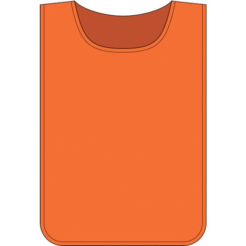 緑十字　安全ベスト（ゼッケン）　オレンジ無地タイプ　ゼッケン－１００（オレンジ）　６００×４４０ｍｍ＿
