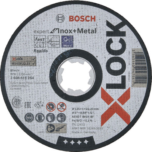 ボッシュ X-LOCK切断砥石125x1.0鉄ステンEX_