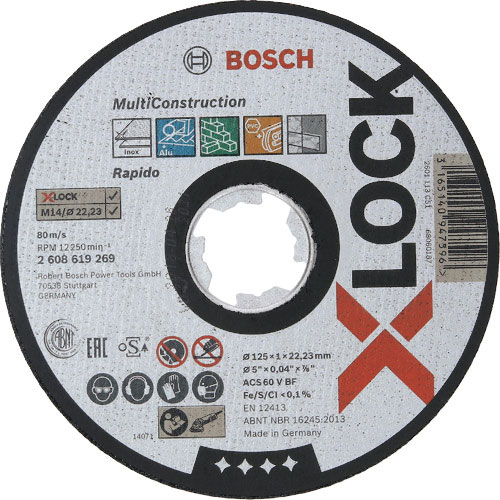 ボッシュ X-LOCK切断砥石125x1.0マルチ_