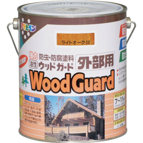 アサヒペン ウッドガード外部用 1.6L ライトオーク_