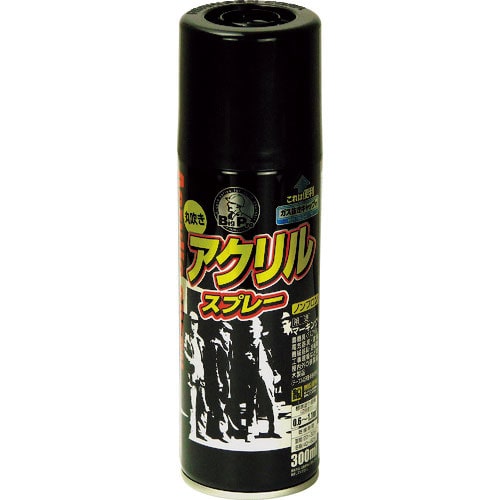 アサヒペン BIGPRO アクリルスプレー 300ML 黒_
