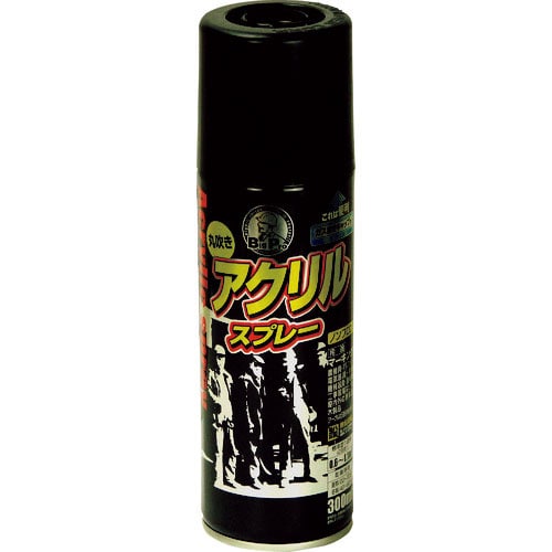 アサヒペン BIGPRO アクリルスプレー 300ML ツヤ消し黒_