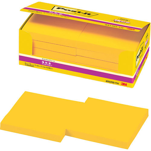 ３Ｍ　ポスト・イット　強粘着　７５Ｘ７５ｍｍ　９０枚Ｘ１０パッド　イエロー＿