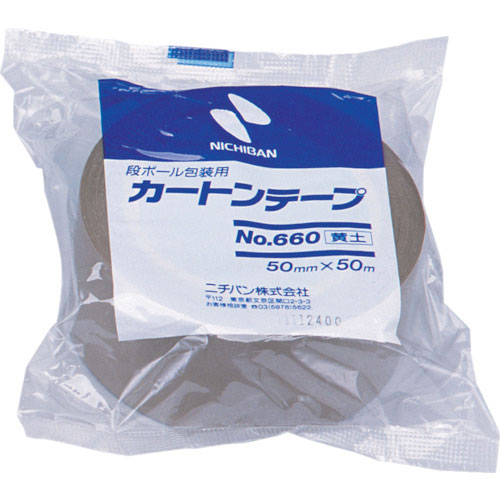 ニチバン カートンテープ660黄土-50 50mmX50m_