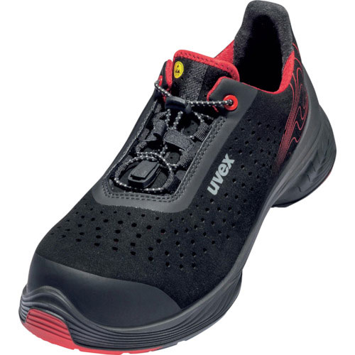 UVEX uvex1 G2 パーフォレーテッド ローシューズ 25.5cm S1 P SRC ブラック/レッド_