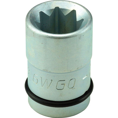 FPC インパクト用スーパースリム袋ナット用ソケット 差込角:19mm 対辺:二重4角17mm_