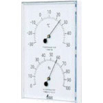 シンワ　温湿度計Ｗ－１　角型　ホワイト＿