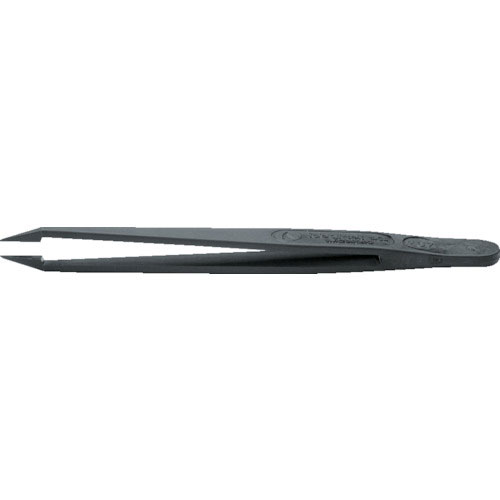 idealtek ESDプラスチック製ピンセット 115mm 先平細型_