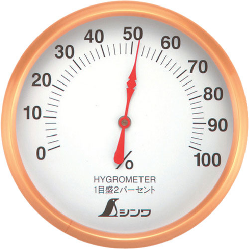 シンワ　湿度計　Ｔ－１　丸型　１０ｃｍホワイト＿
