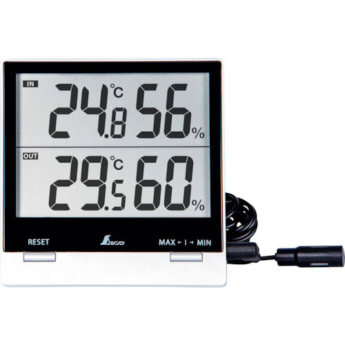 シンワ　デジタル温湿度計Ｓｍａｒｔ　Ｃ最高・最低　室内・室外防水外部センサー＿