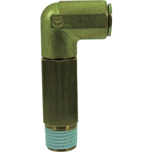 チヨダ　冷却水配管用タッチコネクターフジＶタイプロングメイルエルボ（金属）　８ｍｍ・Ｒ３／８＿