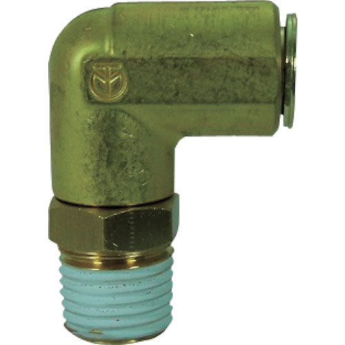 チヨダ　冷却水配管用タッチコネクターフジＶタイプメイルエルボ（金属）　８ｍｍ・Ｒ３／８＿