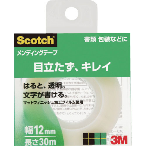 ３Ｍ　事務用テープ　メンディングテープ　１２ｍｍ×３０ｍ　巻芯径２５ｍｍ＿