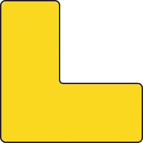 ユニット　ユニピタ　置場表示ステッカー　Ｌ型　黄＿