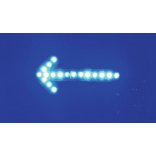 ミズケイ　ＬＥＤマグネット付シート矢印板　青ＬＥＤ／流動タイプ＿