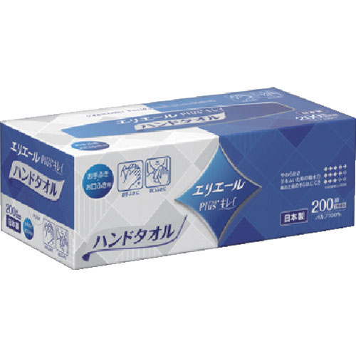 エリエール エリエール Plus+キレイハンドタオル ボックス200W1P_