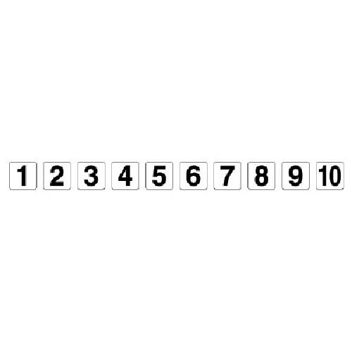 ユニット　番号札ステッカー　１～１０　各１枚入　１０枚組　５０×５０＿