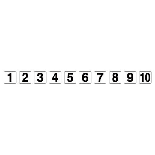 ユニット　番号札ステッカー　１～１０　各１枚入　１０枚組　１００×１００＿