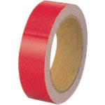 ユニット　反射テープ　赤　３０ｍｍ巾×１０ｍ　ポリエステル樹脂フイルム＿