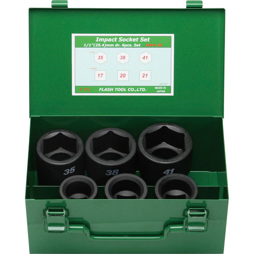 FPC インパクト セミロングソケット セット 差込角25.4mm 6pc_