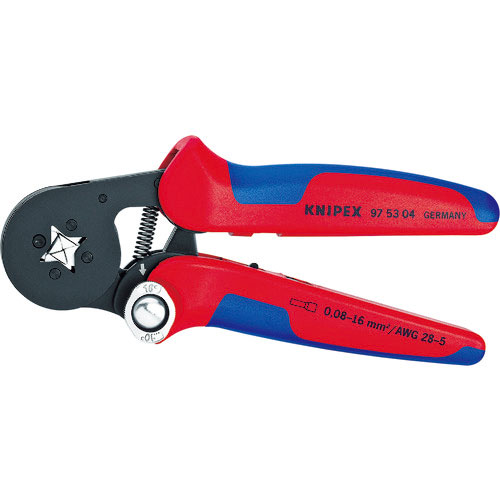 KNIPEX 9753-04 エンドスリーブ用自動調整圧着ペンチ_