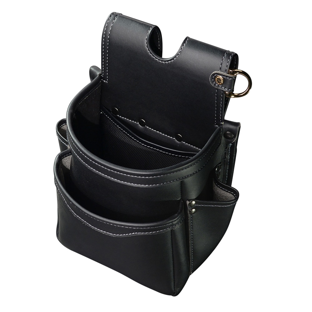 フジ矢 腰袋2段(黒金)LIGHT PU LEATHER SERIES