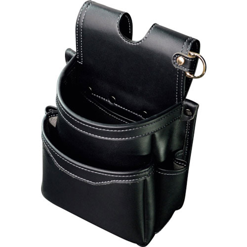 フジ矢 腰袋薄型2段（黒金）LIGHT PU LEATHER