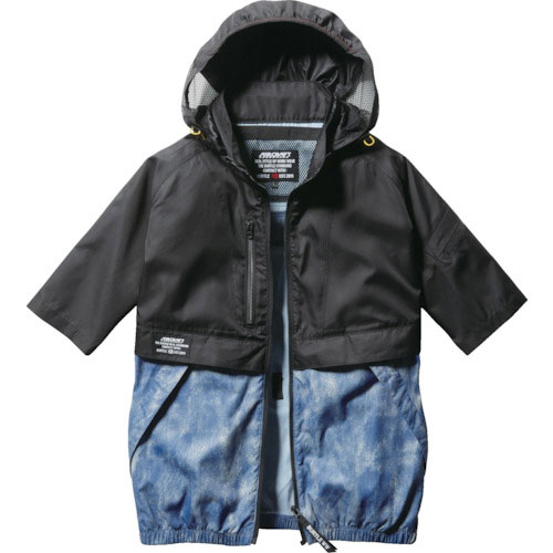 バ-トル AC半袖ブルゾン AC1176-45-XXL インディゴ_