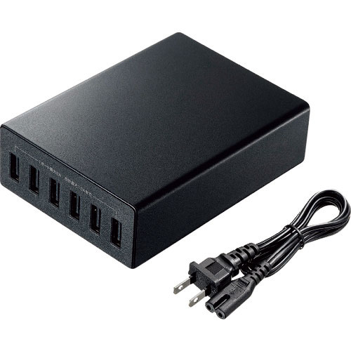 SANWA USB充電器 ブラック_