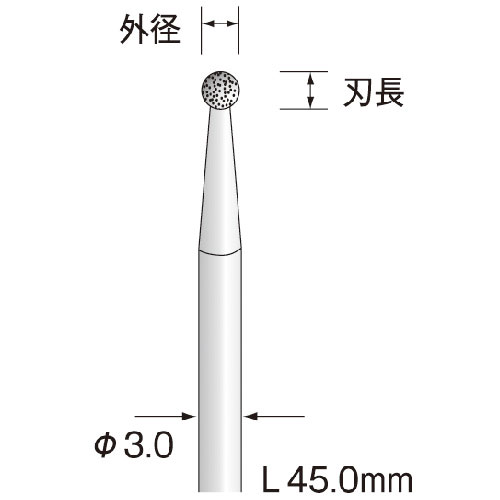 ミニモ 電着CBNバー #120 φ3_