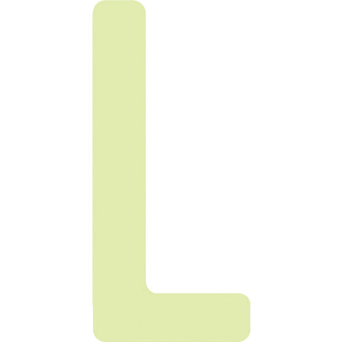 ＩＭ　非常用標識　中輝度蓄光カッテイング文字　英字　Ｌ　粘着シール　５０×２３ｍｍ＿