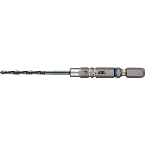 ベッセル クッションドリル(鉄工用)3本組 Φ2.8 全長94mm_