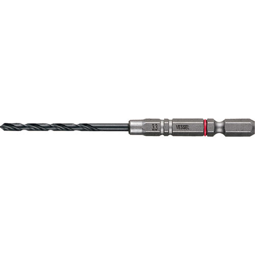 ベッセル クッションドリル(鉄工用)3本組 Φ3.3 全長98mm_