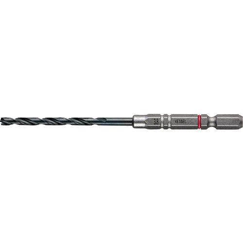 ベッセル クッションドリル(鉄工用)3本組 Φ3.8 全長108mm_