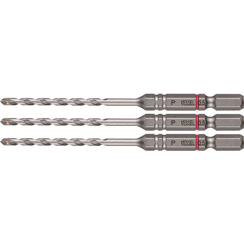 ベッセル 磁器タイル用ドリル APD 3本組 ドリル径:3.5mm 有効長:45mm_